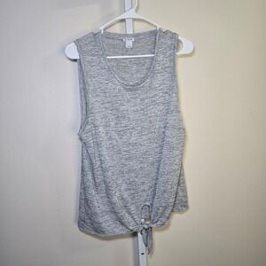 J.Crew Tank Top Sleeveless‎ Tie-Front Casual Gray Striped Women's L